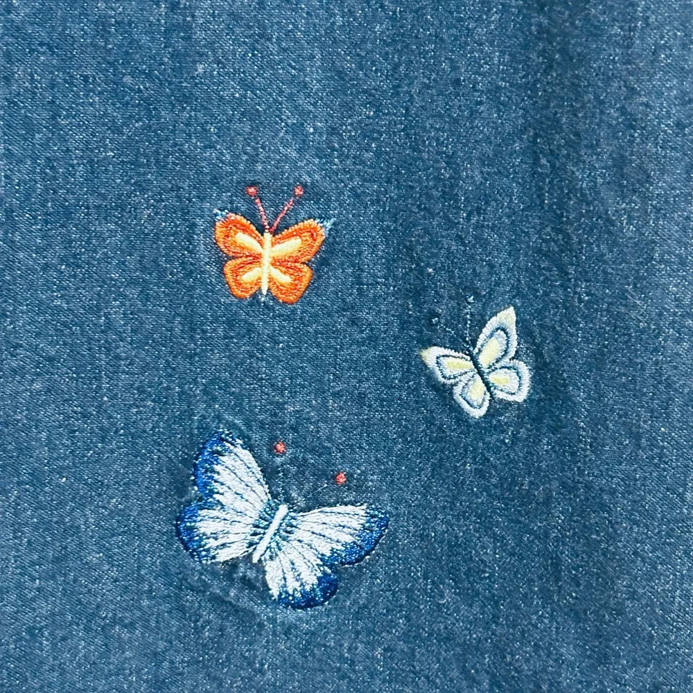 GAP Denim Dress with Butterfly Accents